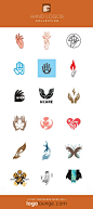 标志集合：手矢量标志设计。 手指，握力，触摸，握住，拳头。 #logo #hands