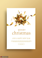 金色丝带 圣诞元素 圣诞狂欢 圣诞节主题海报设计PSD广告海报素材下载-优图-UPPSD
