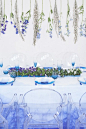 蔚蓝玻璃创意性餐桌