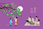 Chinese Mid-Autumn Festival : The illustration of Chinese Mid-Autumn Festival for www.benlai.com