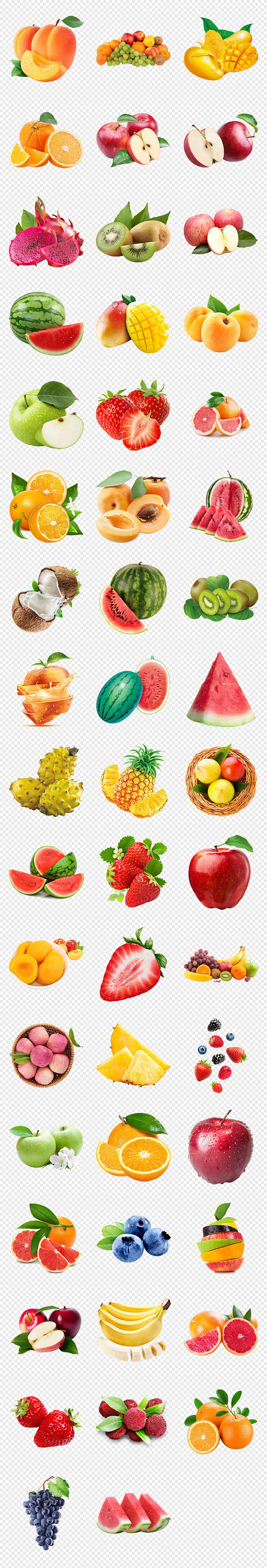 多种水果素材水果集合水果海报素材背景PN...