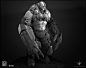 Paragon - Steel, Mike Kime : Epic Games Paragon Hero: Steel
Concept : James Hawkins
Model : Mike Kime

I helped with some of the formation of shapes and forms on early version of this guy. He was a huge collaboration of people but ultimately was brought t
