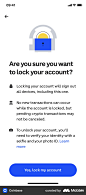 Coinbase Lock my account screen