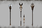 Weapon Design - Staff, Brandon Jeung : < Kingdom Online Artworks > 
- Click to see original size