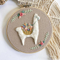 fuzzy llama 毛绒绒的骆驼- 羊毛毡与刺绣结合创作的骆驼（羊驼） - 手工客，高质量的手工，艺术，设计原创内容分享平台