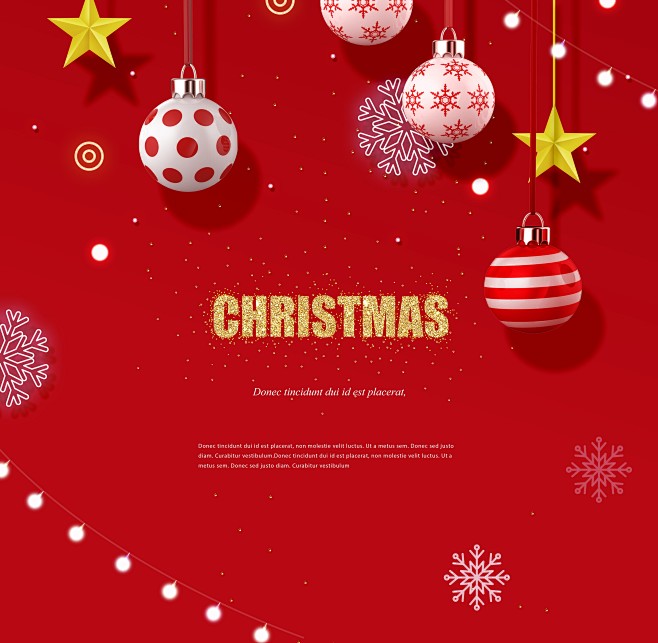 高档时尚的的圣诞节海报banner背景P...