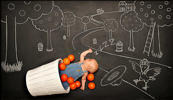 新生婴儿奇幻剧 超有趣的创意儿童摄影套图...