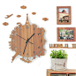 木质简约创意客厅钟表 