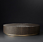 Machinto Round Occasional - Brown Oak/Brass (MODCASE15) | RH Modern: 