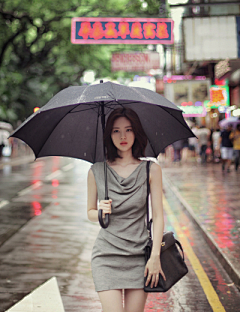 akong采集到在雨中