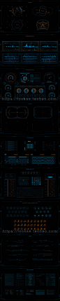 AE模板：250个HUD高科技信息化UI触控界面动画元素包-淘宝网