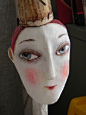 .Julliana Bollini...beautiful mixed media sculptures..Modigliani meets tim burton. Love!: 