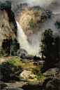 "Cascade Falls, Yosemite," by Thomas Moran (1837-1926)