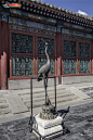 颐和园鹤雕图片素材