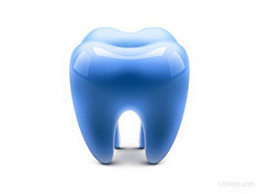 蓝色牙齿ICON设计 #采集大赛#