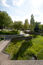 Riverbank Park, Flint, MI.  Designed by Satoru Nishita at Halprin and Associates