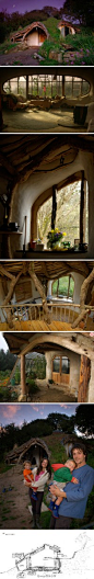 Hobbit House-摄影师Simon Dale厌倦了一成不变的都市生活与爱妻携手打造了这个现实版的霍比特之家