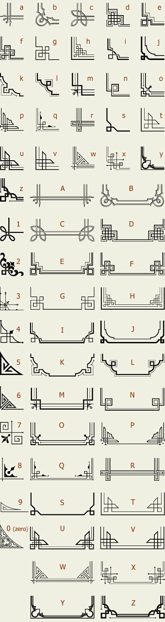 边框 Letterhead Fonts ...