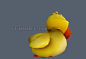 带动画  玩具小黄鸭  卡通玩具鸭   duck  吸盘玩具鸭