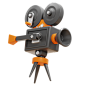 Movie Camera 3D Icon