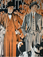 These fabulous Art Deco illustrations really do illustrate just how much thought and care went into 30s menswear.