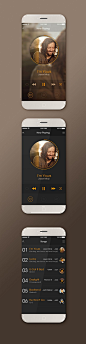 Mobile device music playing app concept - great design, a little dark, but you can never go wrong with a little Jason Mraz in your life #design #UI #iPhone