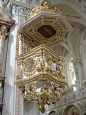 Exquisite rococo architecture inside Polling Monastery in Bavaria, Germany (by Allie_Caulfield).