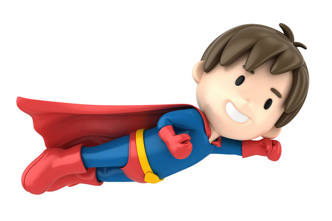 飞翔的3D超人玩偶图片_飞翔的3D超人玩...