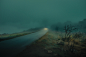 They Drive by Night : Cinematic series about lone cars traveling at night on desolated landscapes, secluded forests and isolated villages during harsh weather conditions such as dense fog and heavy snowfall.