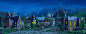 Medieval village2_night by inSOLense