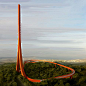 Ribbon-like design wins competition for a broadcast tower and visitor centre in Turkey