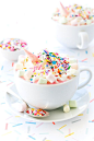 Easy Unicorn Hot Chocolate add some color to these long winter days!