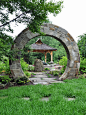 Darnestown Project : Although the architectural style of this Darneston home is very traditional the backyard garden is quite the opposite.Our crews constructed a Japanese tea garden style landscape featuring an island