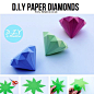 DIY paper diamonds. Cool!