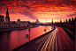 Moscow never sleeps | color, hdr, evening, river, Moscow