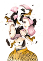 "Exploding Heads" Series, 2013 : A series of exploding heads. Personal work.Quagga