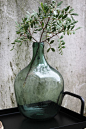 Green Glass bottle Vase €34: 