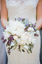 Peony Bouquet | See the wedding on SMP: http://www.stylemepretty.com/new-york-weddings/westchester/2013/12/18/shenorock-shore-club-wedding/  Kelsey Combe Photography