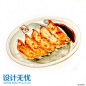 煎饺日式手绘美食料理插画JPG图片素材奶茶甜品小吃拉面菜单设计冰淇淋水彩