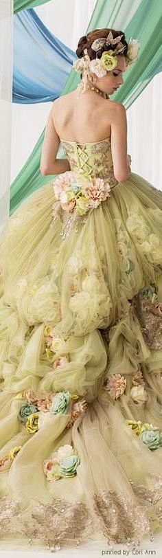Flowers on gown