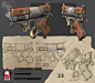 Steampunk Revolver - rmory studios ★ || CHARACTER DESIGN REFERENCES™ (<a class="text-meta meta-link" rel="nofollow" href="<a class="text-meta meta-link" rel="nofollow" href="https://www.facebook.com/