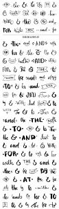 Handdrawn Catchwords Set (PNG, EPS): Handdrawn Catchwords Set include over 130 elements - mainly different catchwords and some ampersands. All elements were hand-sketched with ink pens and calligraphy brushes. I wanted to preserve texture in order for ele