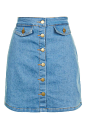 **Alabama Denim Skirt by WYLDR - Skirts - Clothing  : **Alabama Denim Skirt by WYLDR