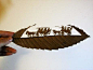 伊朗艺术家Omid Asadi的落叶雕刻作品，一起来欣赏吧！