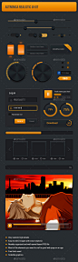 现实的用户界面工具包——用户界面网络元素Realistic User Interface kit - User Interfaces Web Elements应用程序,应用程序的ui,音频,音频应用,音频播放器,按钮,经典的ui,创造力,黑暗,详细,华丽,游戏,图片滑动条,媒体、移动应用、现代、橙色、专业、真实,现实的用户界面,科幻,滑块,固体,ui,用户界面,用户界面元素,音量旋钮,网络、web应用程序、web的球员 app, app ui, audio, audio app, audio player