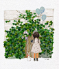 花园的故事  —— 韩国插画师초록담쟁이作品