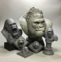 Gorilla, Tomek Radziewicz : Gorillas set/ cast resin