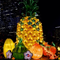 Pineapple and fruit lantern in Singapore