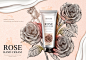 肌肤滋养 美妆包装 手绘玫瑰 美妆主题海报设计AI  cb046035945