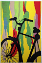 Bike Paint by Christine Vineyard | printmaking | Ugallery Online Art Gallery